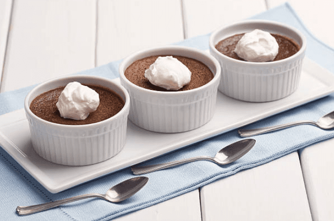 Chocolate pot de crème is one of favourite dessert in the world
