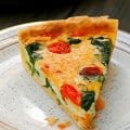 Spinach Tomato Goat Cheese Quiche is perfect for a picnic