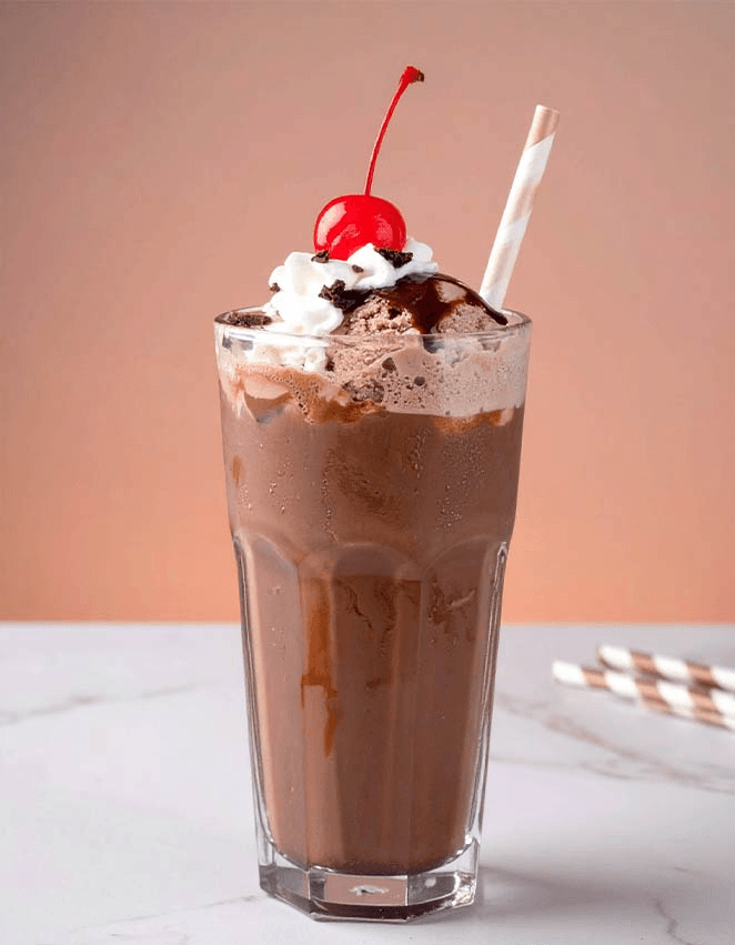 Cold chocolate soda for the summer