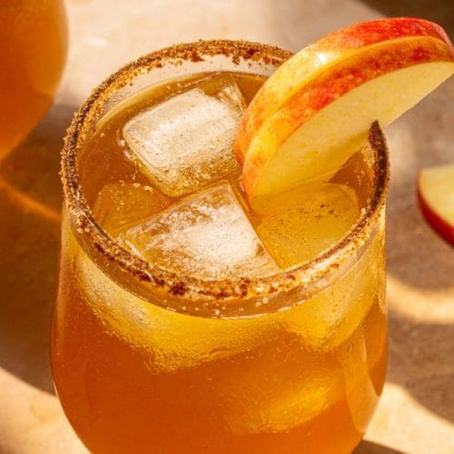 DIY apple cider cocktail with tequilla