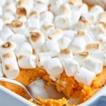 Sweet potato casserole bake with marshmallows
