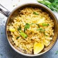 Herbed Rice Pilaf is a perfect side dish for meat main course