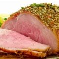 Mustard and herb crusted ham is quick and simple for dinner