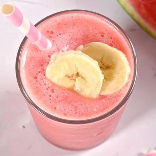 Watermelon banana smoothie recipe is easy