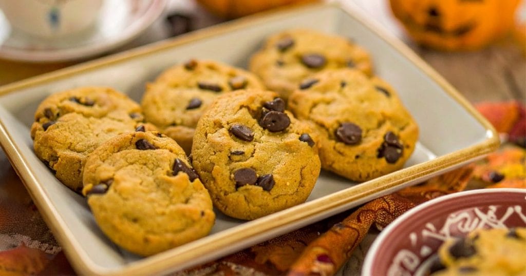 Simple and classic Pumpkin cookies with chocolate chips