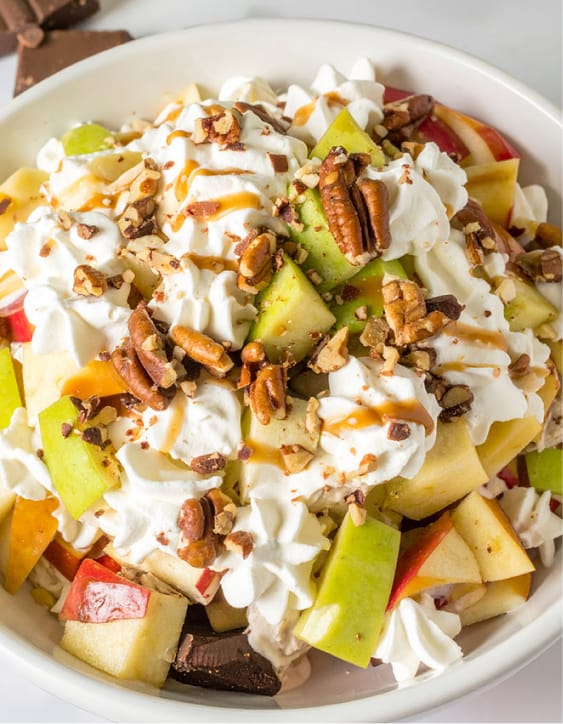 Apple Snicker Salad is the best dessert salad