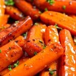 Simple candied carrots with brown sugar and butter