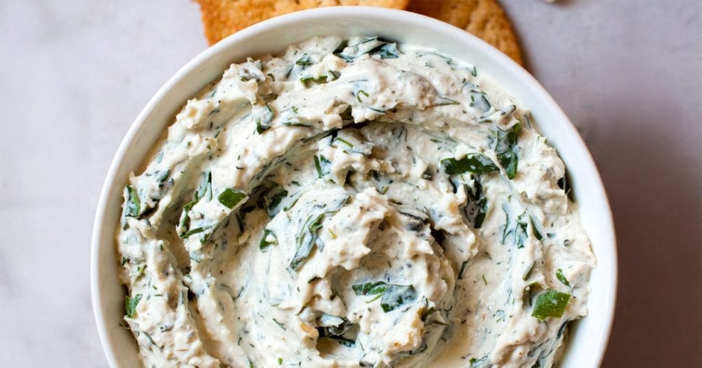 Creamy cold spinach dip