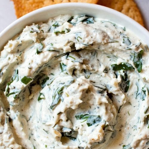 Creamy cold spinach dip