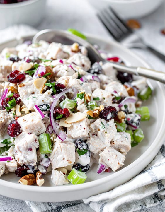 Easy and creamy Cranberry chicken salad