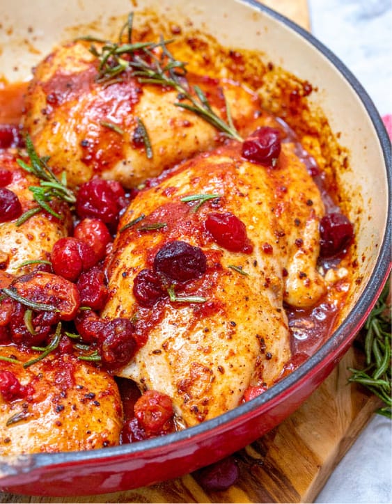 Rosemary cranberry chicken for dinner