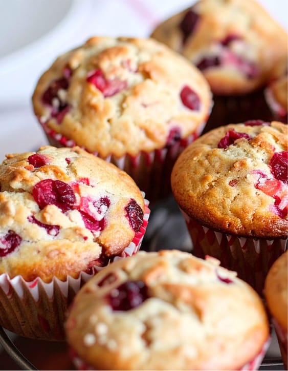 Cranberry orange muffins are perfect for a festive breakfast