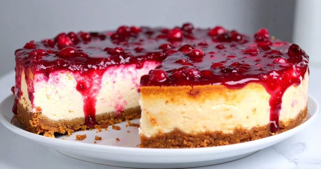 Easy cranberry cheesecake recipe for holiday