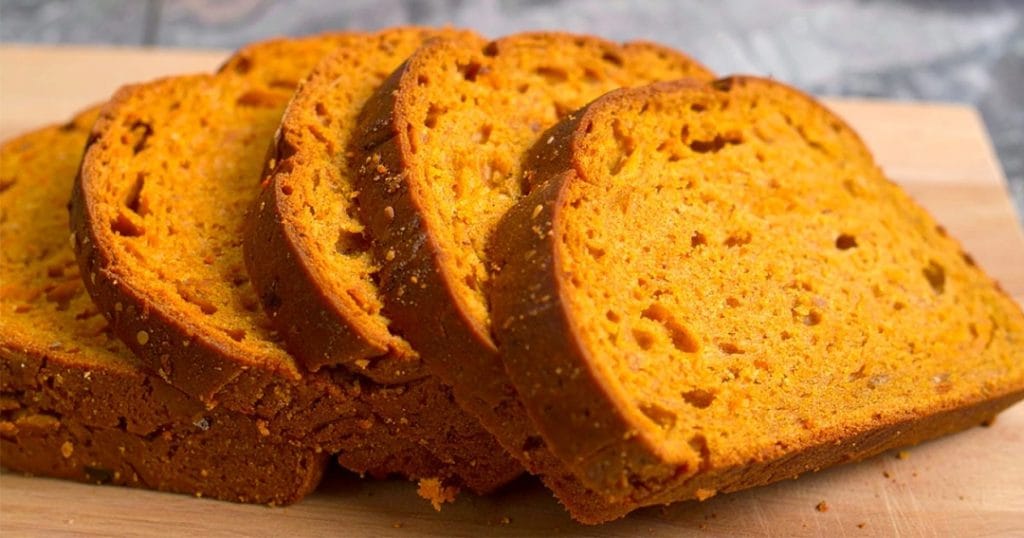 Sweet Potato Bread cut in slices
