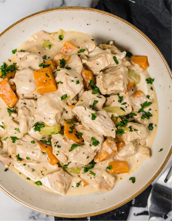 Easy turkey fricassee recipe with leftover turkey