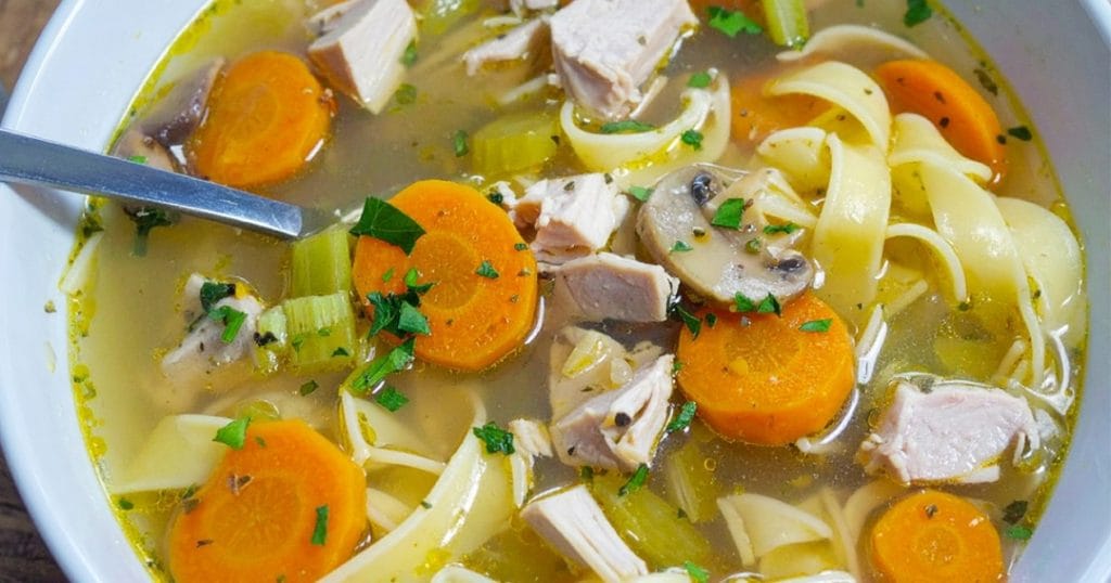 One-pot Turkey Noodle Soup for dinner