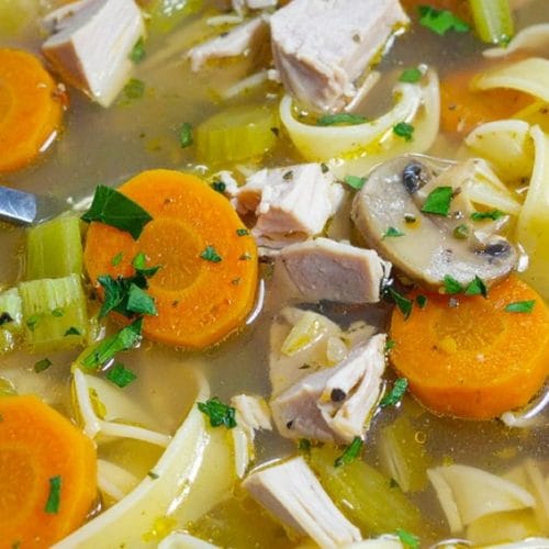 One-pot Turkey Noodle Soup for dinner