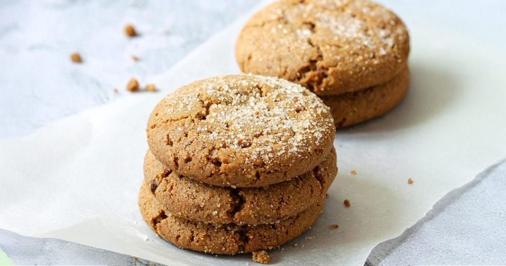 Stacks of spiced molasses cookies